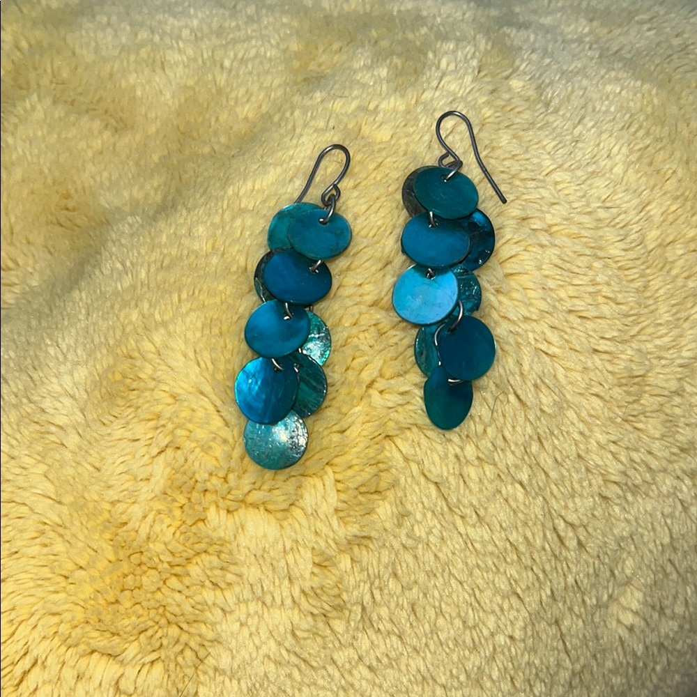 Elegant Blue Dangle Earrings